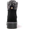 GLOBALWIN Women’s Fall Winter Quilted Ankle Boots – Warm Fleece Lined Winter Booties Combat Boots For Snow and Rain Non-Slip Fashion Ankle Booties(1915 Black3)