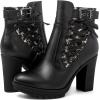 GLOBALWIN Women’s High Heel Boots For Women(21yy06black)