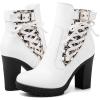 GLOBALWIN Women’s High Heel Boots For Women(21yy06white)