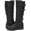 GLOBALWIN Women’s Knee High Boots Horseback Riding Tall Boots For Women With Low Heel Comforable For Walking(23yy17 Black)