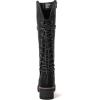 GLOBALWIN Women’s Lace Up Back Knee High Fashion Boots(19yy29 Black3)