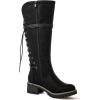 GLOBALWIN Women’s Lace Up Back Knee High Fashion Boots(19yy29 Black3)