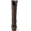 GLOBALWIN Women’s Lace Up Back Knee High Fashion Boots(19yy29 Brown3)