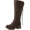 GLOBALWIN Women’s Lace Up Back Knee High Fashion Boots(19yy29 Brown3)
