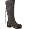 GLOBALWIN Women’s Lace Up Back Knee High Fashion Boots(19yy29 Grey3)