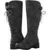 GLOBALWIN Women’s Lace Up Back Knee High Fashion Boots(19yy29grey)