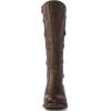 GLOBALWIN Women’s Quilted Knee High Fashion Boots Strappy Boots For Women(21yy10 Brown4)