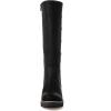 GLOBALWIN Women’s Strappy Motorcycle Knee High Boots Riding Boots Back Lace Up Fall Winter Fashion Knee High Boots For Women(22yy07 Black)