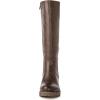 GLOBALWIN Women’s Strappy Motorcycle Knee High Boots Riding Boots Back Lace Up Fall Winter Fashion Knee High Boots For Women(22yy07 Brown)