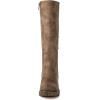 GLOBALWIN Women’s Strappy Motorcycle Knee High Boots Riding Boots Back Lace Up Fall Winter Fashion Knee High Boots For Women(22yy07 Camel2)