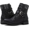 GLOBALWIN Women’s Ankle Booties Fashion Combat Boots(2102black)
