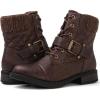 GLOBALWIN Women’s Ankle Booties Fashion Combat Boots(2102brown)