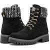 GLOBALWIN Women’s Fall Winter Quilted Ankle Boots – Warm Fleece Lined Winter Booties Combat Boots For Snow and Rain Non-Slip Fashion Ankle Booties(1915 Black3)