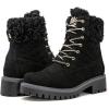 GLOBALWIN Women’s Fall Winter Quilted Ankle Boots – Warm Fleece Lined Winter Booties Combat Boots For Snow and Rain Non-Slip Fashion Ankle Booties(1915 Black2)