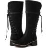 GLOBALWIN Women’s Lace Up Back Knee High Fashion Boots(19yy29 Black3)