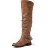 GLOBALWIN Women’s Over The Knee Thigh High Boots(18yy26brown)