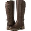 GLOBALWIN Women’s Strappy Motorcycle Knee High Boots Riding Boots Back Lace Up Fall Winter Fashion Knee High Boots For Women(22yy07 Brown)