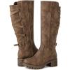 GLOBALWIN Women’s Strappy Motorcycle Knee High Boots Riding Boots Back Lace Up Fall Winter Fashion Knee High Boots For Women(22yy07 Camel2)