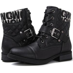 GLOBALWIN Women’s Ankle Booties Fashion Combat Boots(2102black2)
