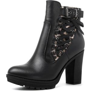 GLOBALWIN Women’s High Heel Boots For Women(21yy06black)