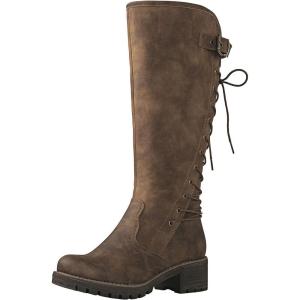 GLOBALWIN Women’s Lace Up Back Knee High Fashion Boots(19yy29camel)
