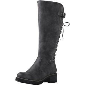 GLOBALWIN Women’s Lace Up Back Knee High Fashion Boots(19yy29grey)