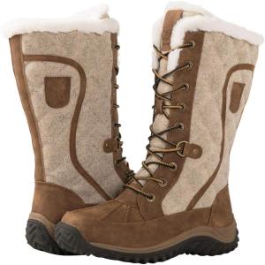 GLOBALWIN Women’s Mid Calf Winter Snow Boots(1913brown/Beige)