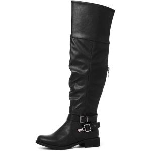 GLOBALWIN Women’s Over The Knee Thigh High Boots(18yy26black)