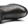GLOBALWIN Women’s Mid Calf Dress Boots Biker Motorcycle Riding Boots Women For Women(21yy08 Grey Distressed Metallic)