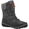 GLOBALWIN Women’s Snow Boots Waterproof Mid-Calf Winter Boots for Women with Quilted Knit Panels, Warm Fleece Lining, and Non-Slip Insulated Outdoor Sole(1841grey)