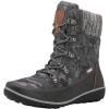 GLOBALWIN Women’s Snow Boots Waterproof Mid-Calf Winter Boots for Women with Quilted Knit Panels, Warm Fleece Lining, and Non-Slip Insulated Outdoor Sole(1841grey)