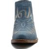 GLOBALWIN Women’s Western Ankle Booties Snipped Square Toe Embroidered Cowboy Chelsea Boots, Low Stacked Block Heel, Comfortable Pull-On Short Cowgirl Boots(25yy05 Denim Blue)