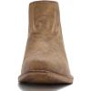 GLOBALWIN Women’s Western Ankle Booties Snipped Square Toe Embroidered Cowboy Chelsea Boots, Low Stacked Block Heel, Comfortable Pull-On Short Cowgirl Boots(25yy05 Camel)