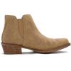 GLOBALWIN Women’s Western Ankle Booties Snipped Square Toe Embroidered Cowboy Chelsea Boots, Low Stacked Block Heel, Comfortable Pull-On Short Cowgirl Boots(25yy05 Khaki)