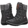 GLOBALWIN Women’s Snow Boots Waterproof Mid-Calf Winter Boots for Women with Quilted Knit Panels, Warm Fleece Lining, and Non-Slip Insulated Outdoor Sole(1841grey)