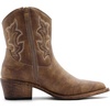 GLOBALWIN Cowboy Boots For Women Cute Cowgirl Boots Women’s Western Boots With Embroidery Side Zipper Chunky Heel(Camel2)