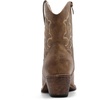 GLOBALWIN Cowboy Boots For Women Cute Cowgirl Boots Women’s Western Boots With Embroidery Side Zipper Chunky Heel(Camel2)