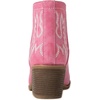 GLOBALWIN Women’s Cowgirl boots Western Short Ankle Pull On Comfortable Cowboy Boots For Women Low Heel(21yy01 Pink)