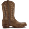 GLOBALWIN Women’s Mid Calf The Western Cowgirl Boots Fashion Cowboy Boots For Women Chunky Low Heel(25yy07 Camel)