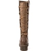 GLOBALWIN Women’s Strappy Motorcycle Knee High Boots Riding Boots Back Lace Up Fall Winter Fashion Knee High Boots For Women(22yy07 Camel)
