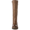 GLOBALWIN Women’s Strappy Motorcycle Knee High Boots Riding Boots Back Lace Up Fall Winter Fashion Knee High Boots For Women(22yy07 Camel)