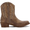 GLOBALWIN Women’s Western Ankle Boots Snip Toe Cowboy Boots For Women Embroidered Retro Chunky Block Heel Comfortable Fashion Short Boots For Nashville Outfits Cowgirl Outfits And Country Concert(25yy06 Camel 1)