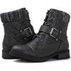GLOBALWIN Women’s Ankle Booties Fashion Combat Boots(2102grey)