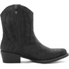GLOBALWIN Women’s Western Charm Cowgirl Boots Mid Calf Comfy Cowboy Boots For Women With Pointed Toe(25yy06 Black)
