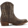 GLOBALWIN Women’s Western Charm Cowgirl Boots Mid Calf Comfy Cowboy Boots For Women With Pointed Toe(25yy06 Brown)