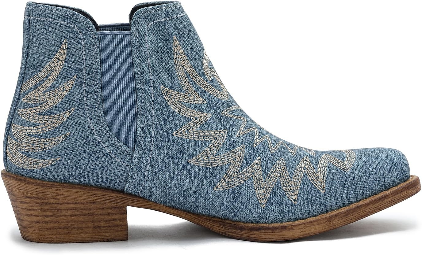 image:imageGLOBALWIN Womens Mid Calf The Western Cowboy Cowgirl Boots25yy05 Denim Blue