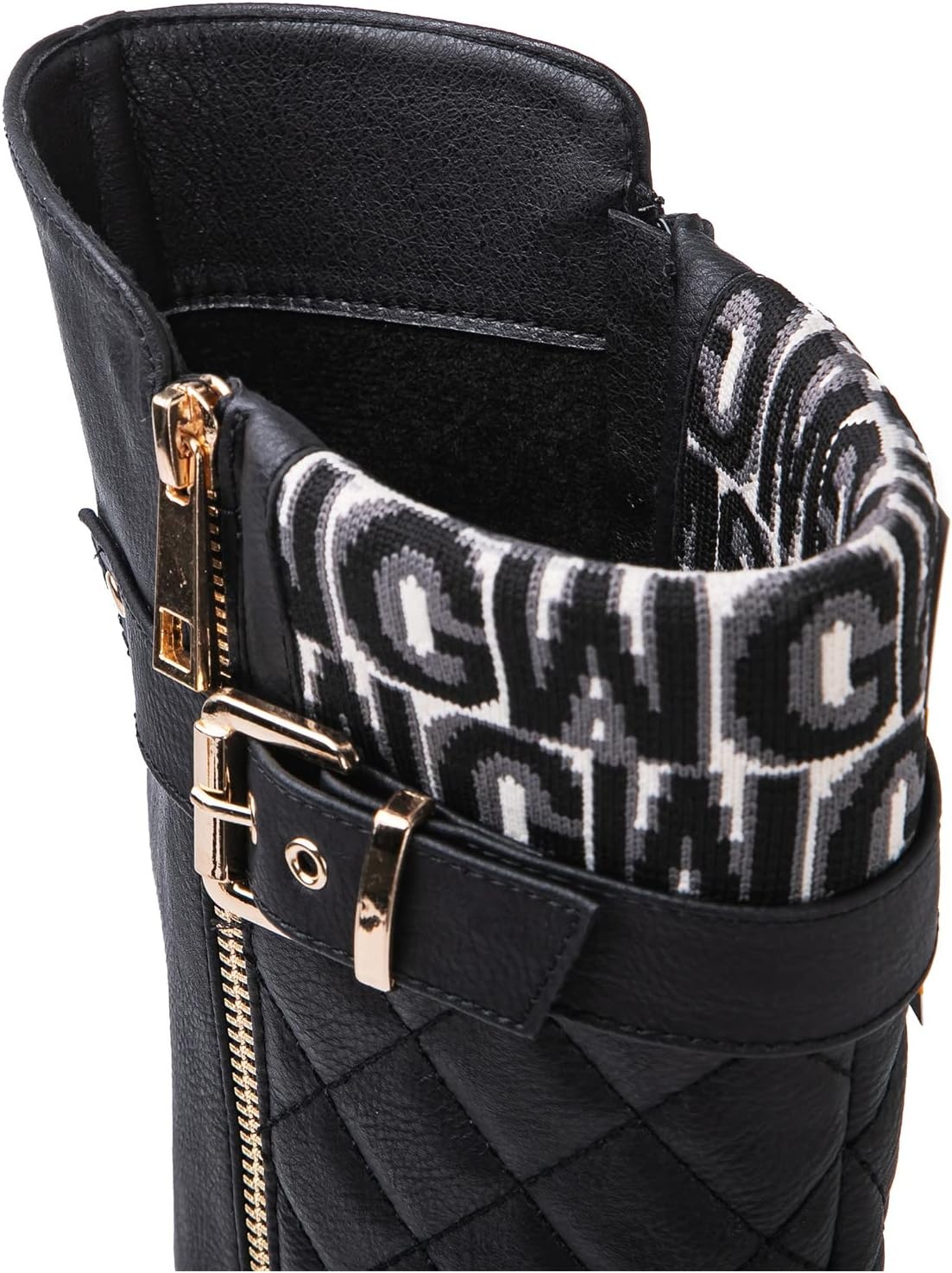 image:imageGLOBALWIN Womens Quilted KneeHigh Fashion Dressy Riding Boots17yy01 Black2