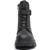 GLOBALWIN Women’s Combat Boots Lace Up Ankle Booties Comfortable Lug Sole Boots For Women Chunky Low Heel(21yy28 Black)