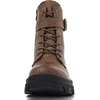 GLOBALWIN Women’s Combat Boots Lace Up Ankle Booties Comfortable Lug Sole Boots For Women Chunky Low Heel(21yy28 Camel)