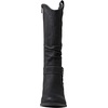 GLOBALWIN Women’s Knee High Cowboy Boots – Minimalist Western Round Toe Cowgirl Boots with Comfortable Block Heel, Plain Sleek Design, Tall Dress Boots for Women(19yy21 Black)